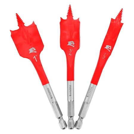 Diablo Diablo 4 in. L High Speed Steel Clean Wood Spade Bit Set Hex Shank 3 pc DSP1910-S3